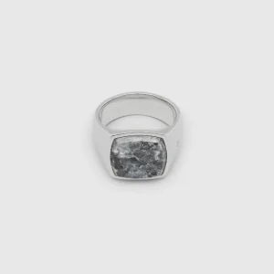 TOM WOOD RING CUSHION LARVIKITE