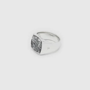 TOM WOOD RING CUSHION LARVIKITE