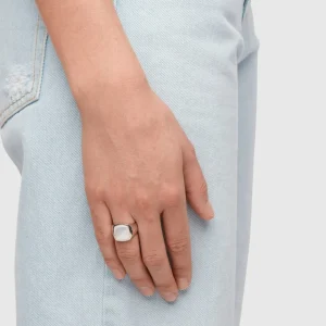 TOM WOOD RING CUSHION WHITE MOTHER OF PEARL