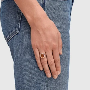 TOM WOOD RING LIZZY ORANGE AMBER
