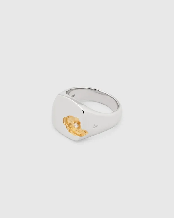 TOM WOOD RING MINED LARGE DIAMOND
