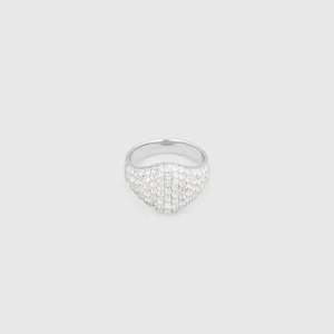 TOM WOOD RING MINI OVAL COCKTAIL WHITE