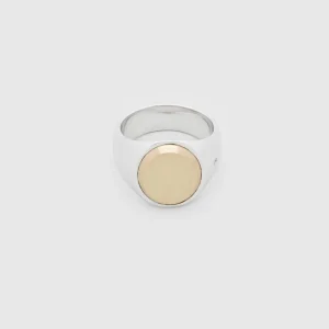 TOM WOOD RING OVAL GOLD TOP