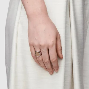 TOM WOOD RING OVAL GOLD TOP
