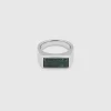 TOM WOOD RING PEAKY GREEN MARBLE