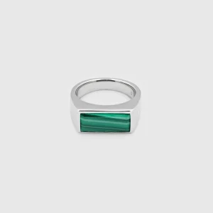 TOM WOOD RING PEAKY MALACHITE