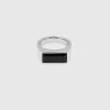 TOM WOOD RING PEAKY POLISHED ONYX