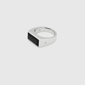 TOM WOOD RING PEAKY POLISHED ONYX