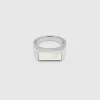 TOM WOOD RING PEAKY WHITE MOTHER OF PEARL