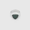 TOM WOOD RING SHEILD GREEN MARBEL