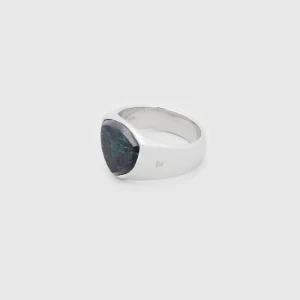 TOM WOOD RING SHEILD GREEN MARBEL