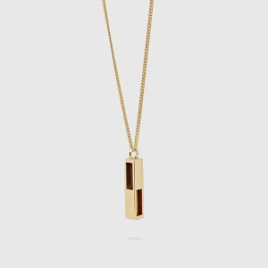 TOM WOOD SMYKKE CUBE PENDANT TIGER ØYE