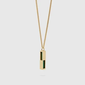 TOM WOOD SMYKKE CUBE PENDANT MALACHITE